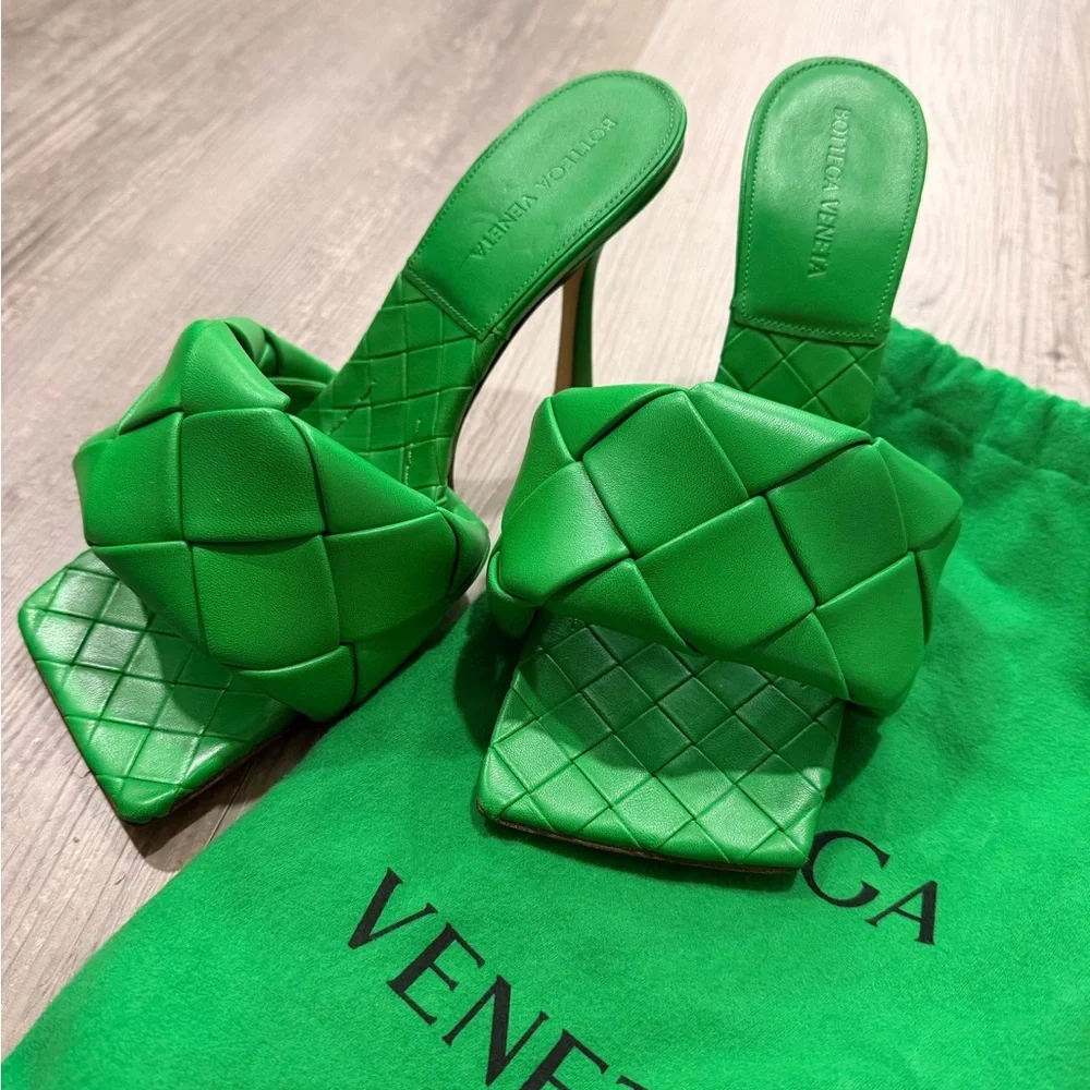 Bottega Veneta original Green leather heels size 38 - Picture 5 of 5